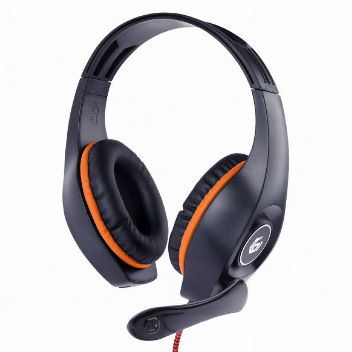 Headphones with microphone GEMBIRD GHS-05-O Orange Black/Orange