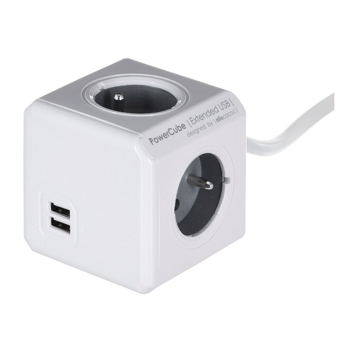 Cube with socket connection Allocacoc PowerCube Extended USB E(FR) (3 m)