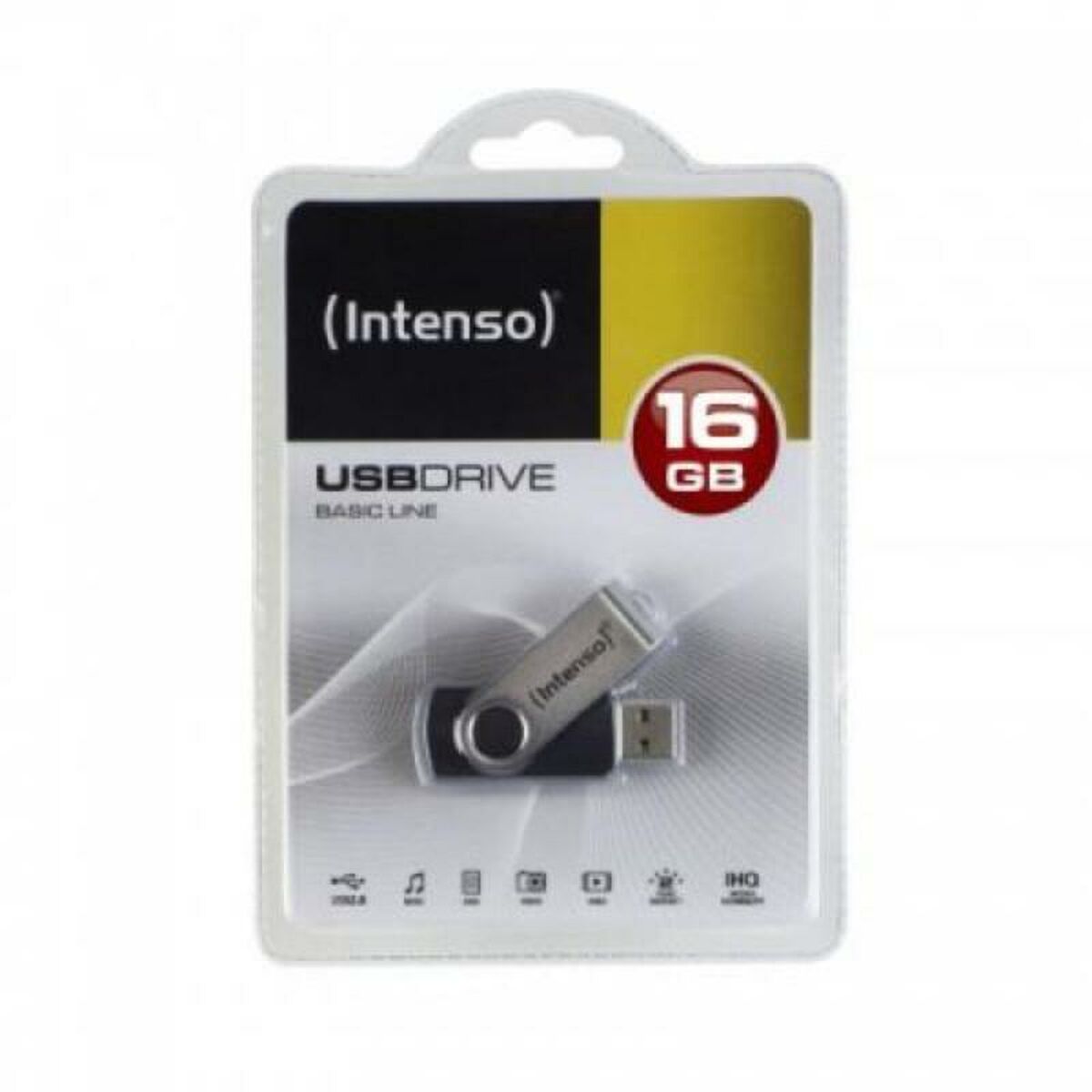 USB Pendrive INTENSO Basic Line 16 GB Schwarz Silber 16 GB USB Pendrive