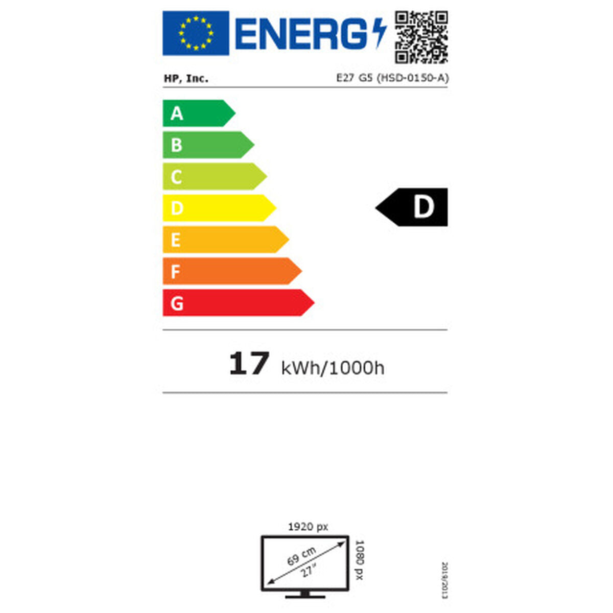 Full HD Monitor HP E27 G5 27" LED