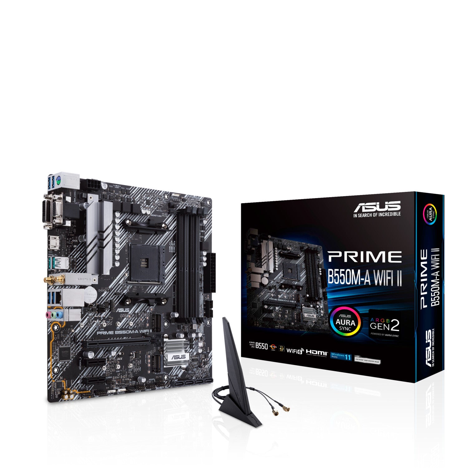 Sockel AM4 Mainboard/Motherboard Asus Prime B550M-A WiFi II DDR4