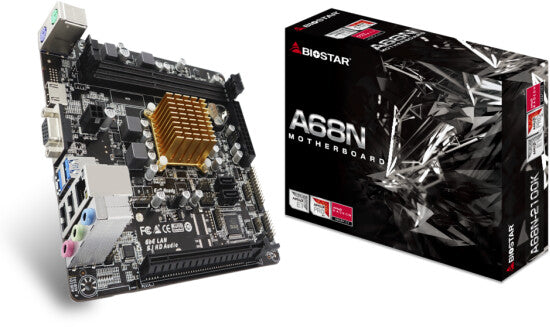 Sockel LGA769 Mainboard/Motherboard mit CPU Biostar A68N-2100K DDR3 LGA BGA769