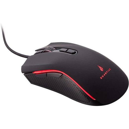 Kabelgebundene Gaming Maus mit Beleuchtung Surefire Hawk Claw 6400 dpi