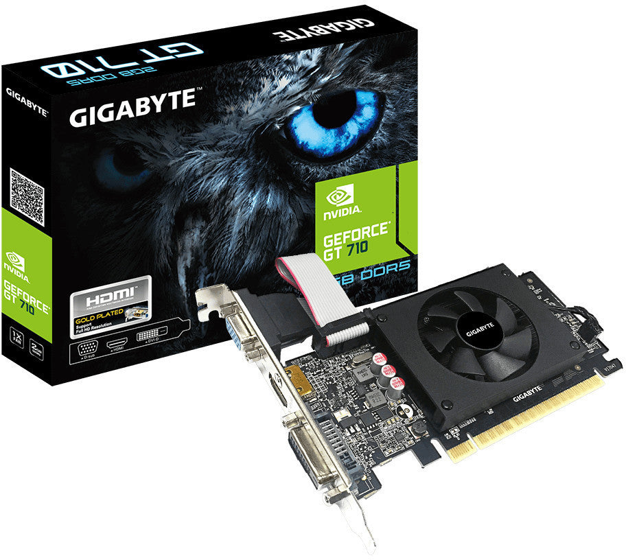 Single GPU Grafikkarte Gigabyte GV-N710 GV-N710D5-2GIL (2048MB) 2GB GDDR5