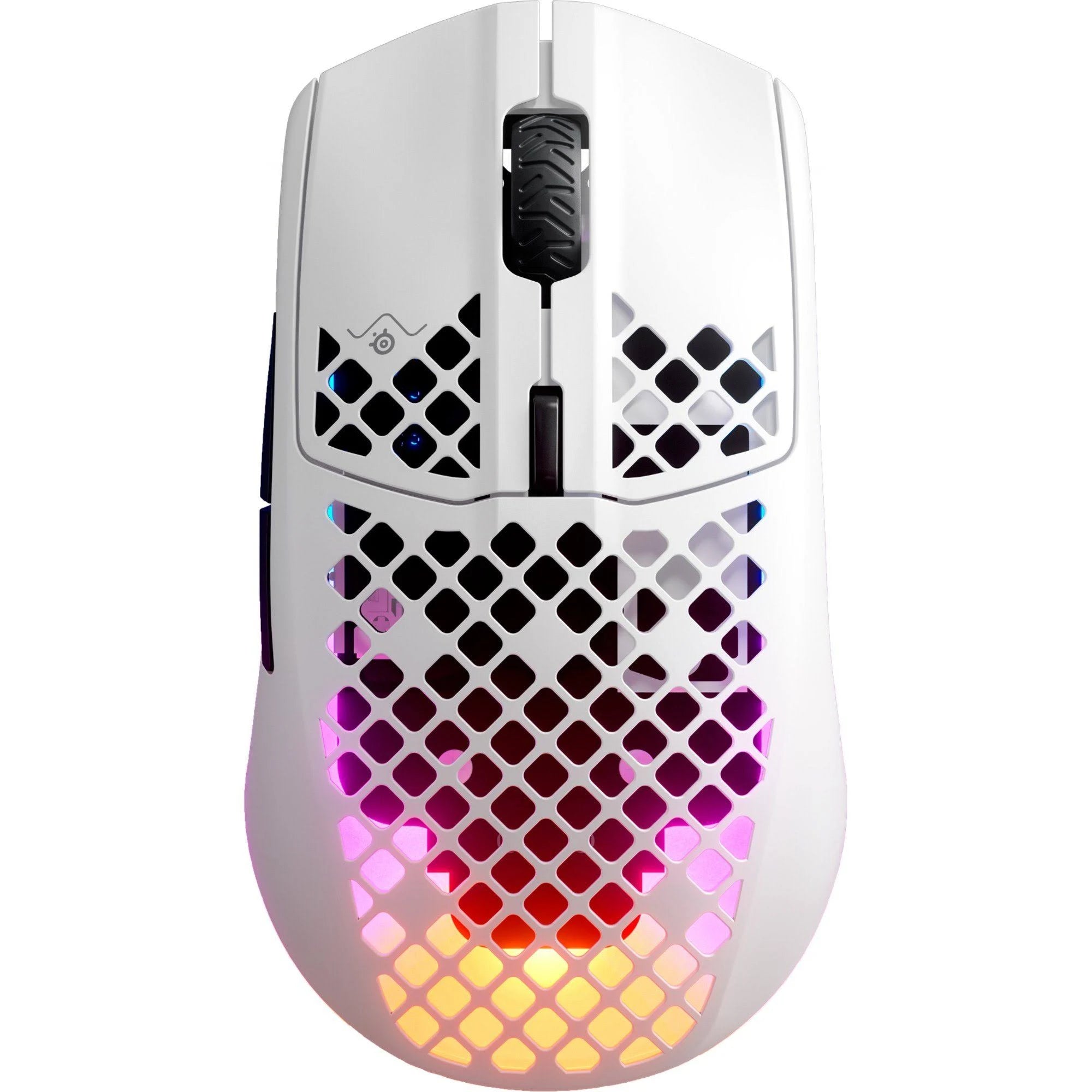 Wireless Bluetooth gaming mouse with lighting SteelSeries Aerox 3 White