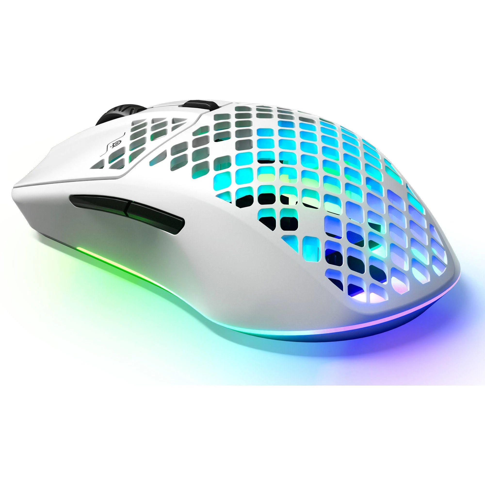 Wireless Bluetooth gaming mouse with lighting SteelSeries Aerox 3 White