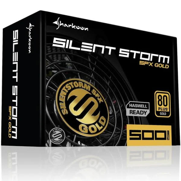 500 Watt PC Netzteil Sharkoon SilentStorm SFX Gold 500 W 80 Plus Gold